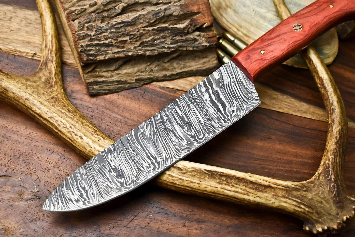 Hand Made Damascus Steel Blade Chef Kitchen Full Tang Knife