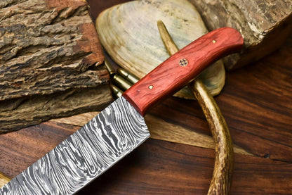 Hand Made Damascus Steel Blade Chef Kitchen Full Tang Knife