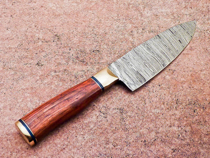 13 Inch Damascus Steel Chef Knife – Handmade Kitchen Knife with Wooden Handle