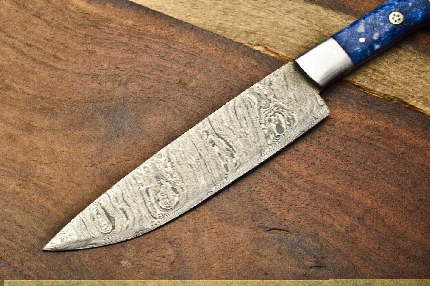 Custom Handmade Damascus Steel Chef Knife – Full Tang Sport Design with Premium Craftsmanship