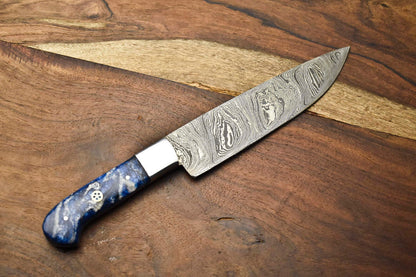 Custom Handmade Damascus Steel Chef Knife – Full Tang Sport Design with Premium Craftsmanship