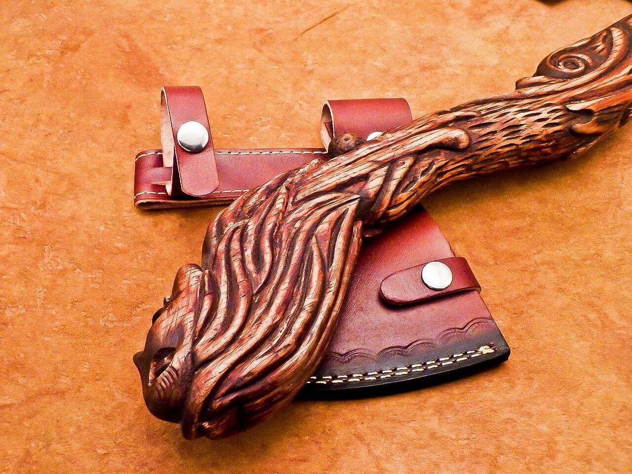 New Handmade Damascus Steel Axe Unique Limited Edition Damascus Axe for Sale