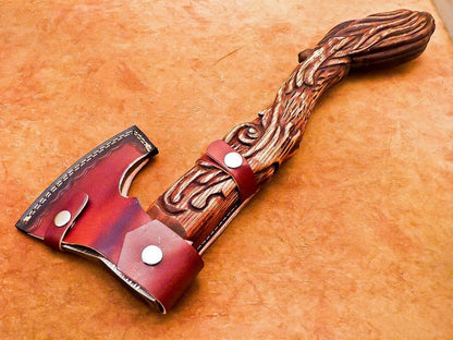 New Handmade Damascus Steel Axe Unique Limited Edition Damascus Axe for Sale