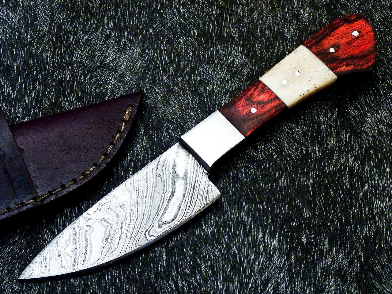 10" Handmade Damascus Chef Knife with Camel Bone Handle