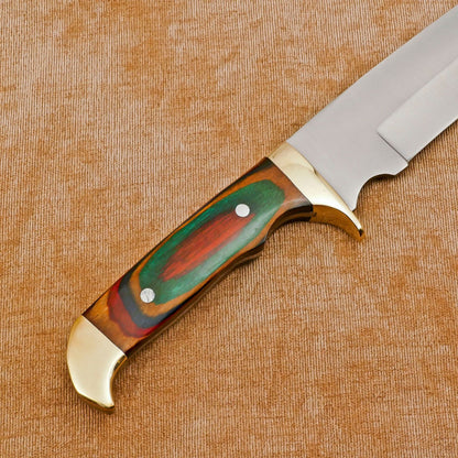 Premium Handmade D2 Steel Full Tang Bowie Knife with Brass Guard