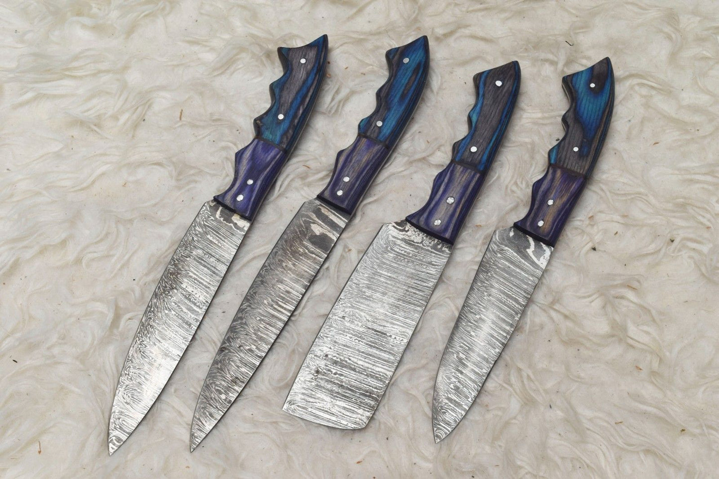 Handmade Hand Forged Damascus Steel Chef Knife Set – Professional Kitchen Knives