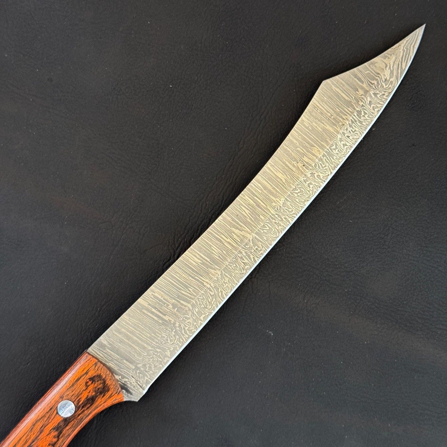 12" Custom Handmade Damascus Steel Fillet Knife with Pakka Wood Handle