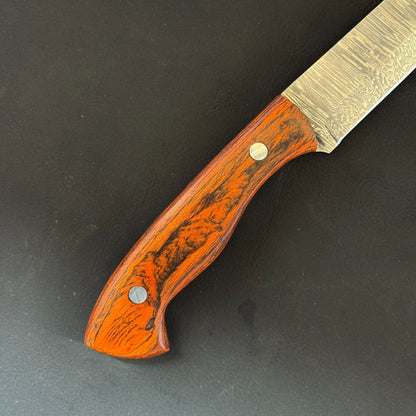 12" Custom Handmade Damascus Steel Fillet Knife with Pakka Wood Handle
