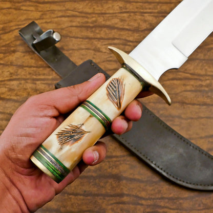 Ranger Pro 12-Inch D2 Steel Clip Point Huge Bowie Hunting & Camping Knife