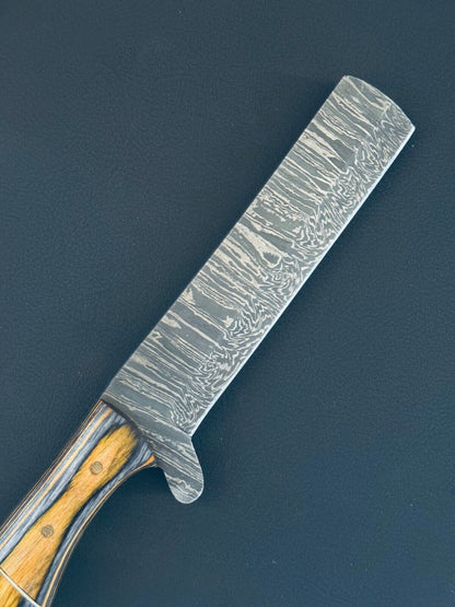 12" Bull Cutter Best Damascus Steel Bull Cutter Knife Custom Bull Knife With Wood Handle