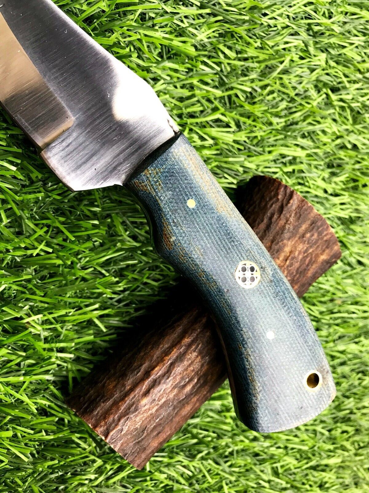 9" Handmade Stainless Steel Bowie Knife with Leather Sheath