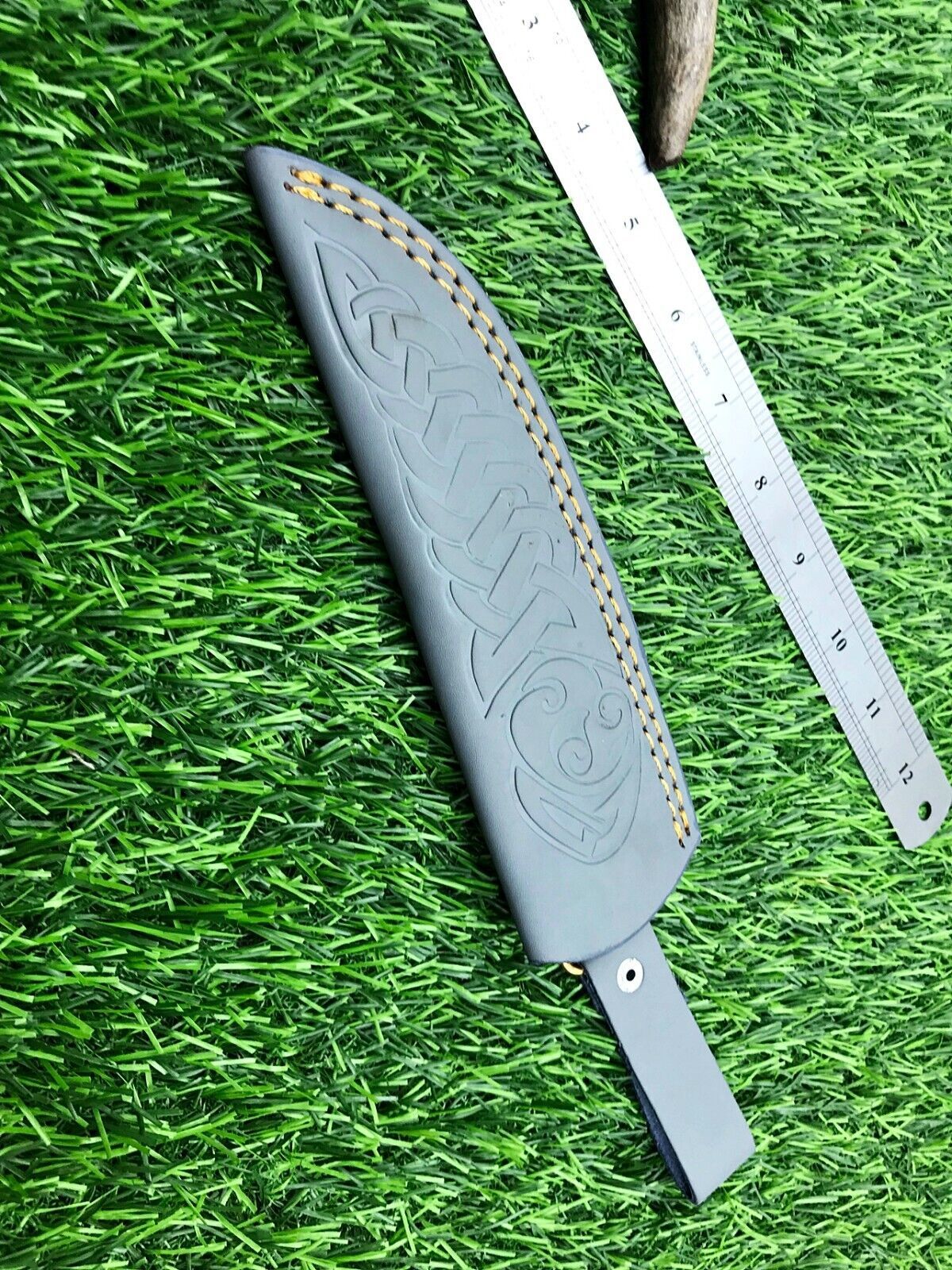 9" Handmade Stainless Steel Bowie Knife with Leather Sheath