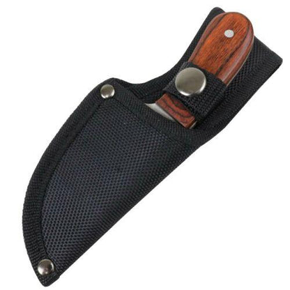 6" Custom Full Tang Stainless Steel Skinner Knife with Wood Handle – Hunting & EDC