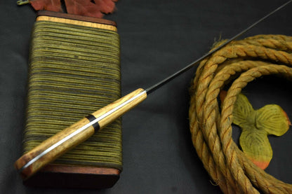 Custom Damascus Fillet Knife Handmade Damascus Steel Knife Olive & Walnut Handle