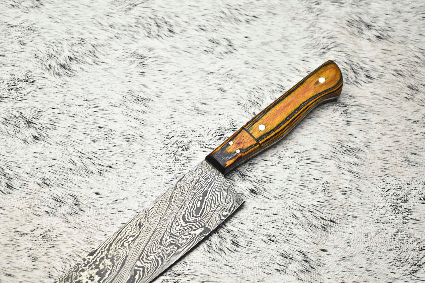 13" Handmade Damascus Steel Blade Kitchen Chef Full Tang Knife