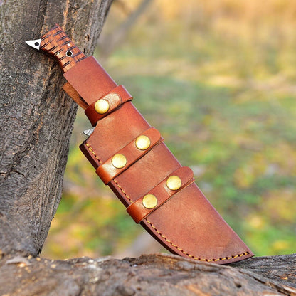 12 Inch Tactical Damascus Steel Rambo Bowie Knife with Full Tang Survival Design