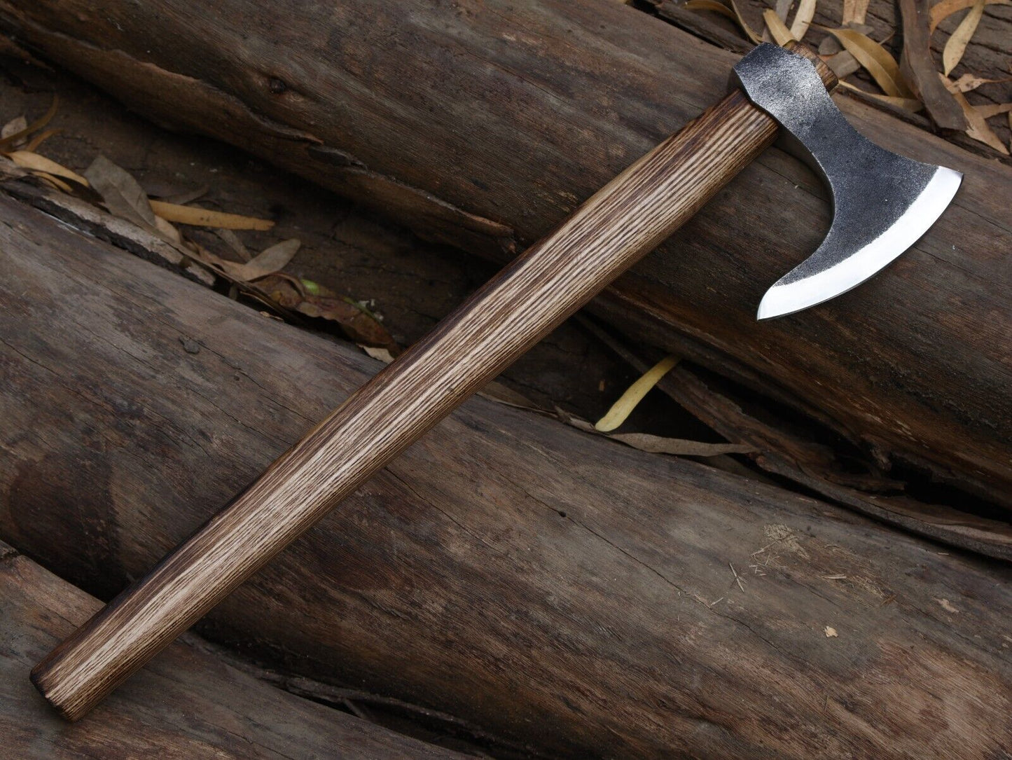 Authentic 20 Inch Viking Tomahawk Axe with Carbon Steel Blade and Ash Wood Handle