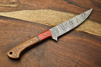 Rare Custom Handmade Damascus Steel Blade Kitchen Full Tang Chef Knife, Precision Forged for Professional and Home Chefs
