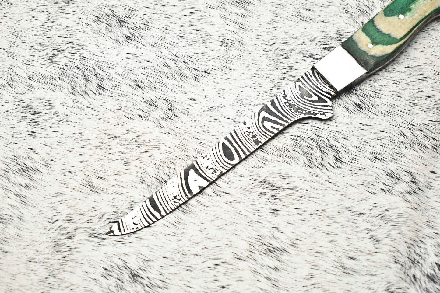Fine Custom Handmade Damascus Steel Chef Knife – 11" Full Tang Sport Kitchen Knife with Leather Sheath