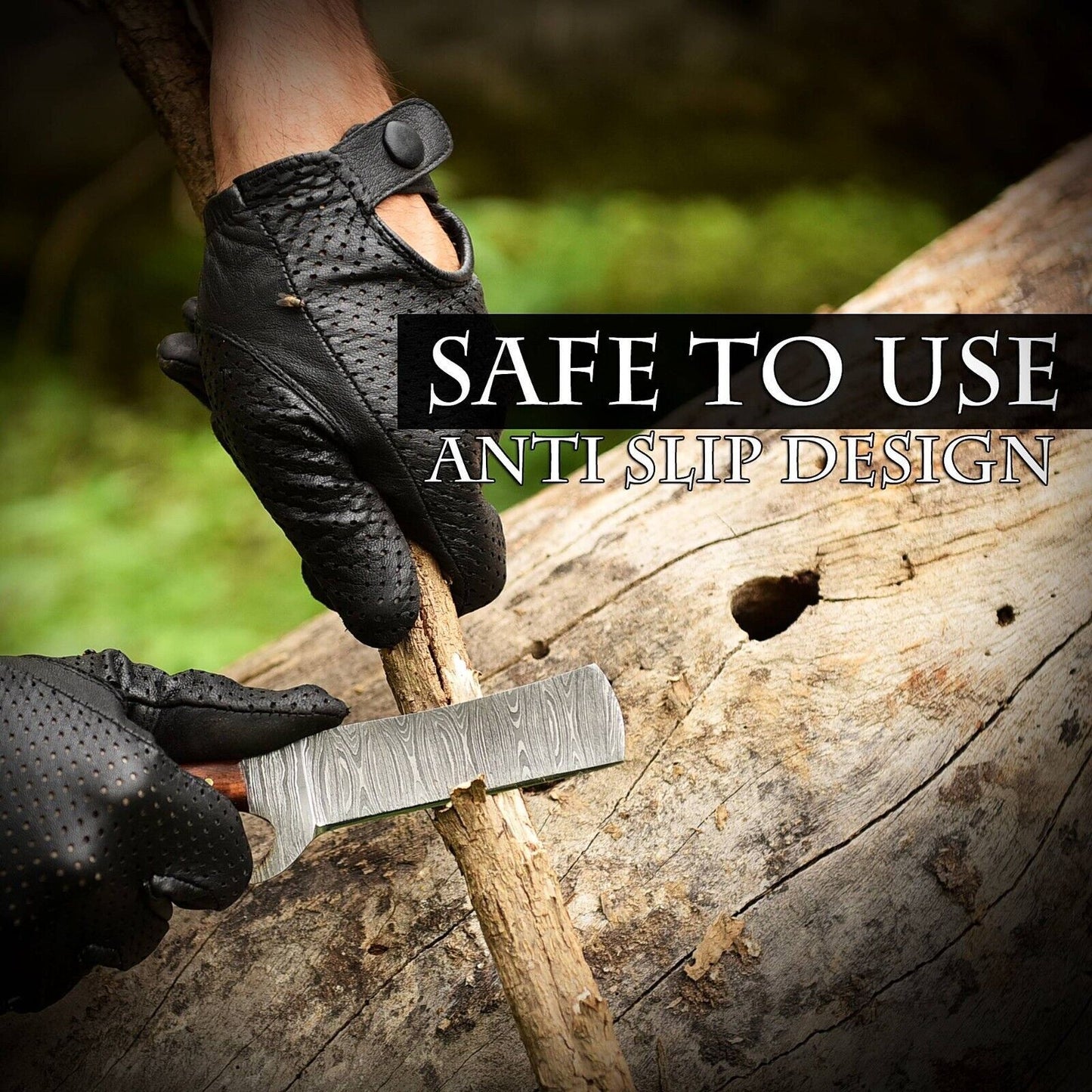 Damascus Steel Bull Cutter Knife Custom Handmade Hunting Bull Knife with Wood and Bone Handle