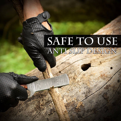 Damascus Steel Bull Cutter Knife Custom Handmade Hunting Bull Knife with Wood and Bone Handle