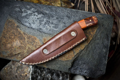 Custom Twist Damascus Skinner Knife Mixed Material EDC Knife 7" Handmade