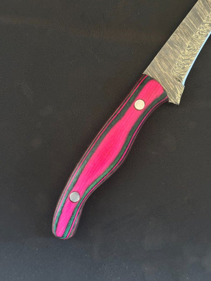 13" Damascus Fillet Knife Damascus Steel Fillet Knife for Kitchen With Pakka Wood