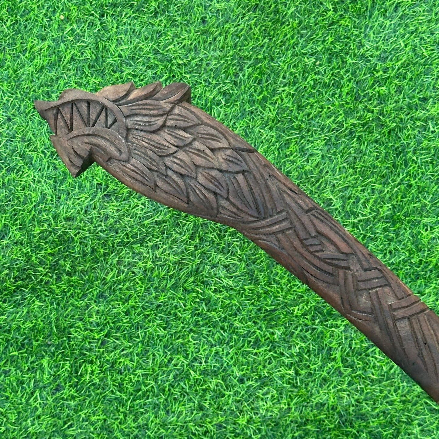 Handmade Forged Carbon Steel Viking Bearded Axe with Wooden Handle