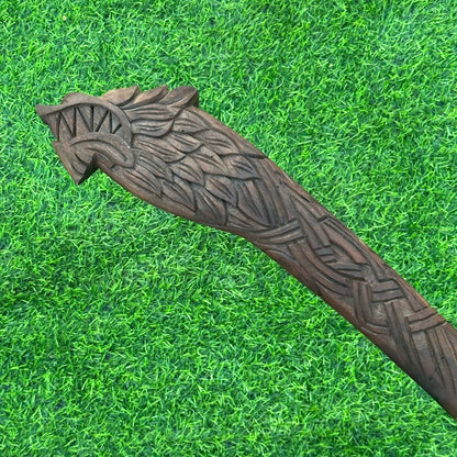 Handmade Forged Carbon Steel Viking Bearded Axe with Wooden Handle