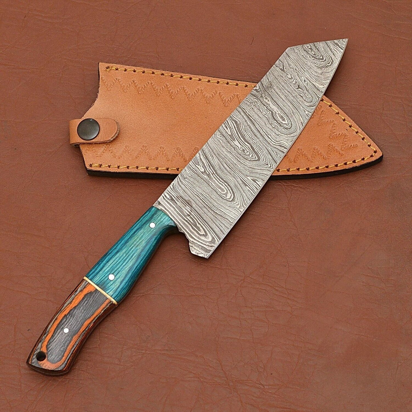 Custom Handmade Damascus Steel Kitchen Knife | Chef Knife