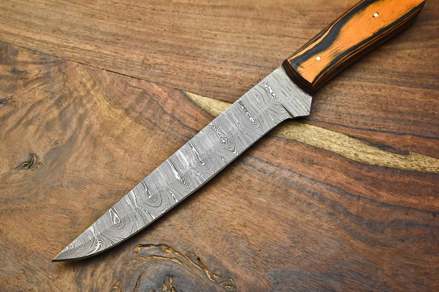 Exclusive Handmade Damascus Steel Full Tang Chef Knife – Rare Artisan Kitchen Blade