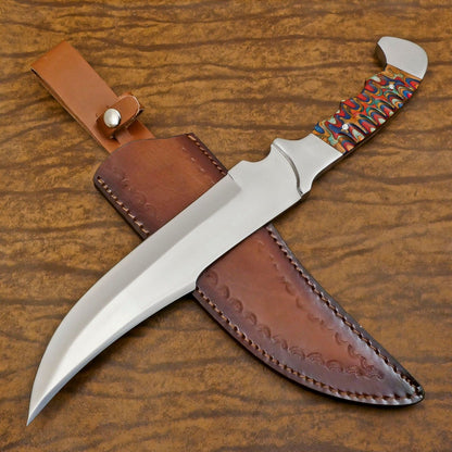 Handmade 12-Inch D2 Steel Full Tang Extra-Large Bowie Hunting & Outdoor Knife