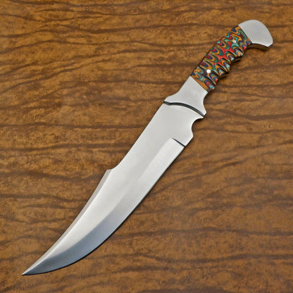 Handmade 12-Inch D2 Steel Full Tang Extra-Large Bowie Hunting & Outdoor Knife