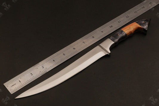 13.5" Handmade D2 Steel Fillet Knife Sharp Fillet Knife & Custom Fillet Knife With Leather Sheath