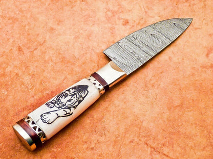 11" Professional Chef Knife Damascus Blade Kitchen Knife "Camel Bone"