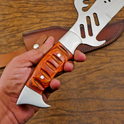 Rugged 12-Inch D2 Steel Full Tang Huge Bowie Hunting & Outdoor Knife