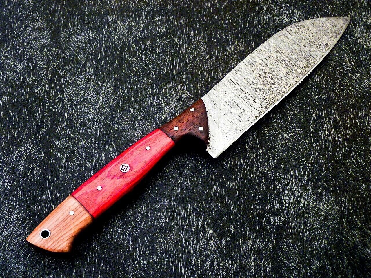Handmade Damascus Chef Knife 12" – Camel Bone Handle, Professional Kitchen Knife