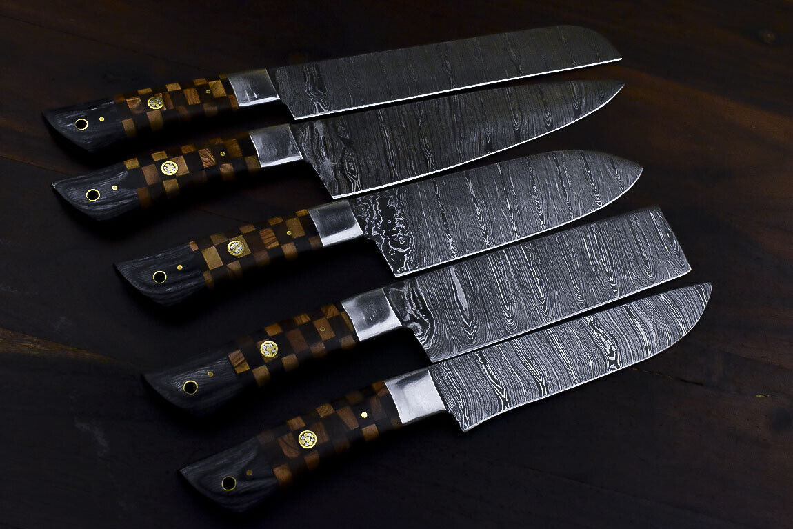 Kitchen Chef Knife Snake Wood Rare Handmade Chef Set with Custom Walnut Wood Handle