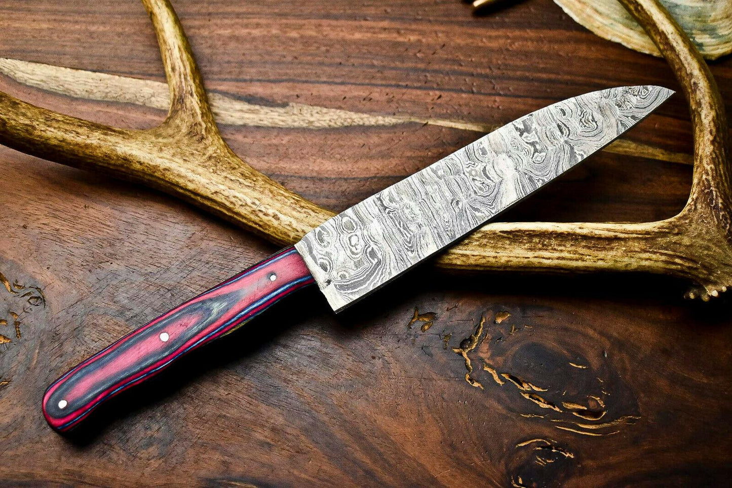 Hand Forged Damascus Steel Full Tang Chef Knife | Handmade Kitchen Cutlery