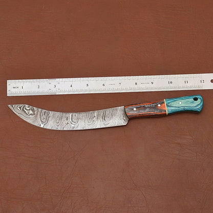 Handmade Damascus Steel Fillet Knife – Durable Pakka Wood Handle