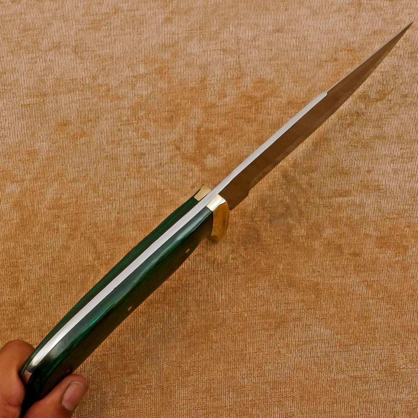 Handmade 12-Inch D2 Clip Point Blade Full Tang Bowie Hunting Knife with Sheath