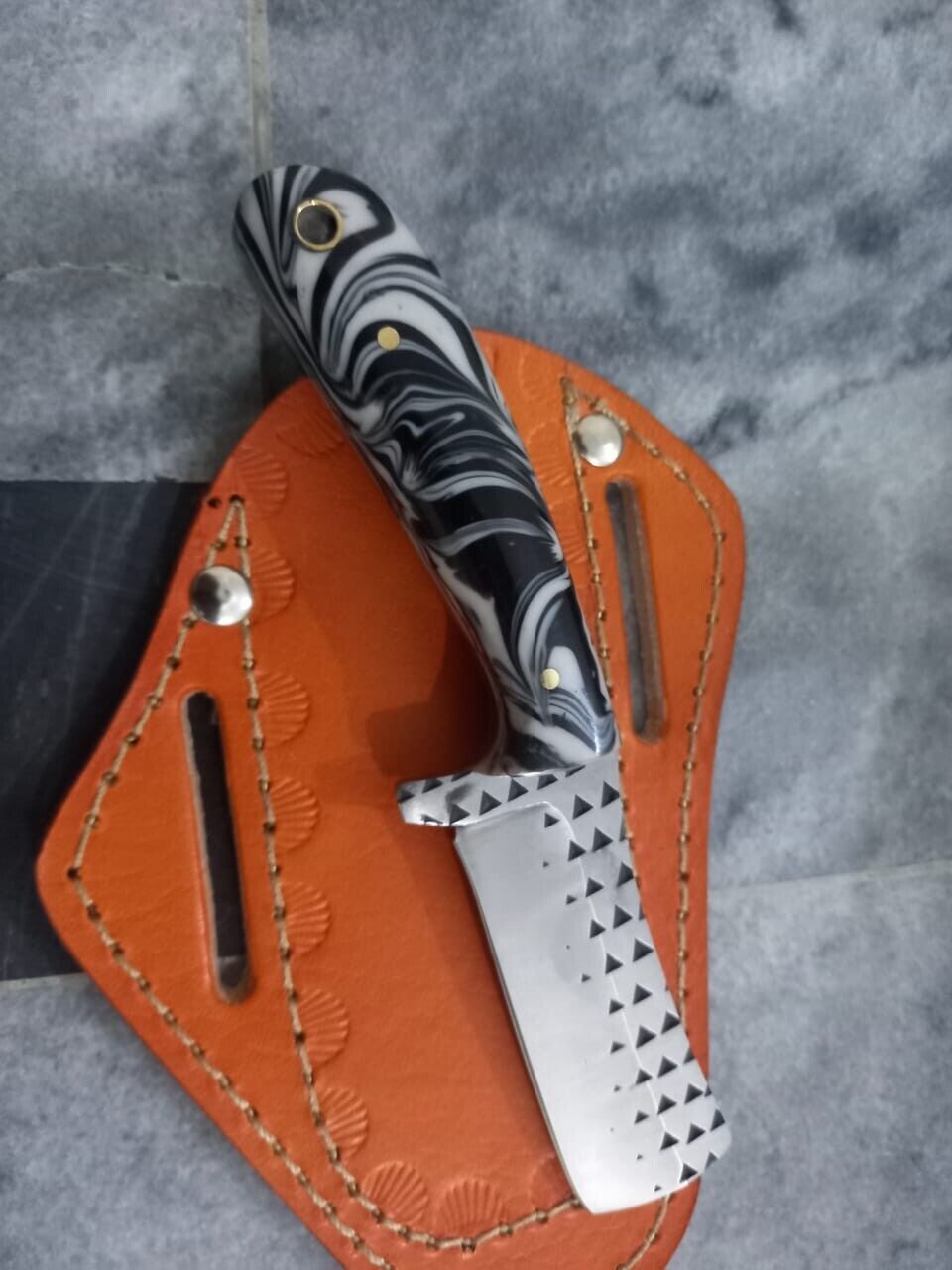 Custom Rasp Steel & Resin Handle Cowboy Knife Bull Cutter Knife Best Bull Cutter Knife