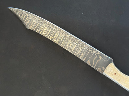 13" Damascus Fillet Knife Handmade Custom Fillet Knife with Wood Handle