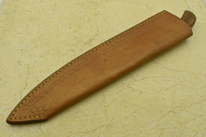 Custom Handmade Forged Damascus Steel Chef Kitchen Knife with Olive & Rose Wood Handle – 13" Professional Knife