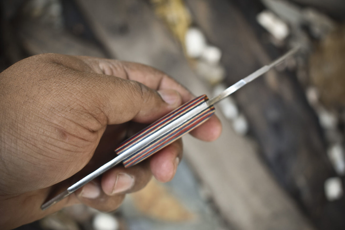 Hand Forged D2 Steel Karambit Knife 8" Fixed Blade Karambit with Hard Wood Handle