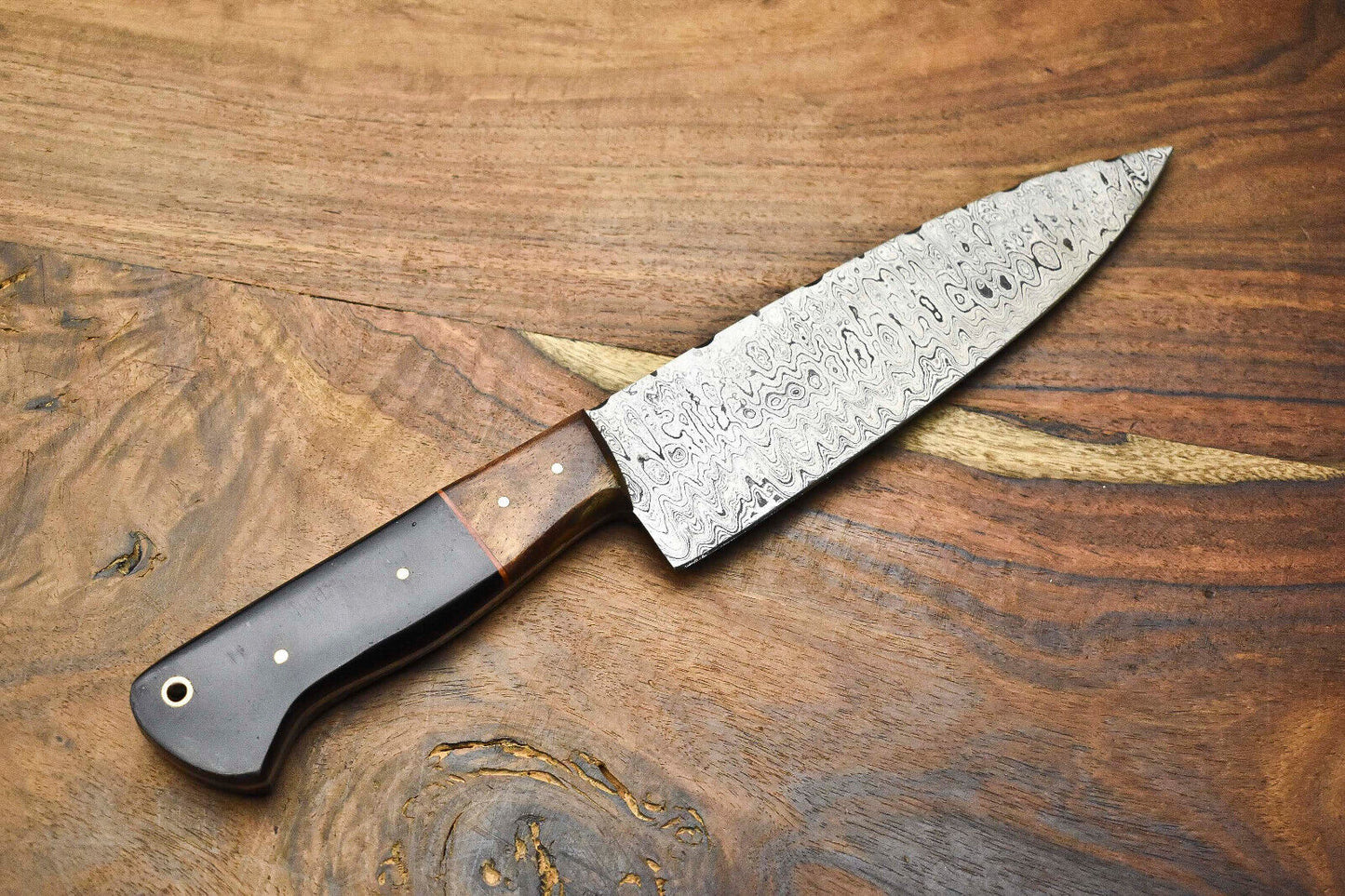 Custom Handmade Damascus Steel Full Tang Chef Knife – Sport Utility Blade