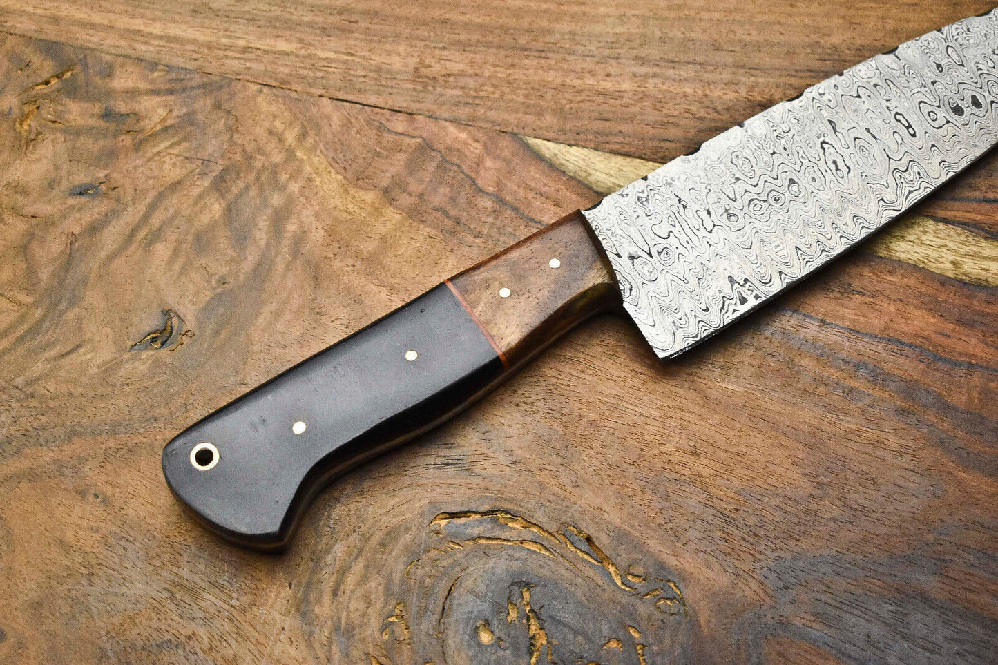 Custom Handmade Damascus Steel Full Tang Chef Knife – Sport Utility Blade