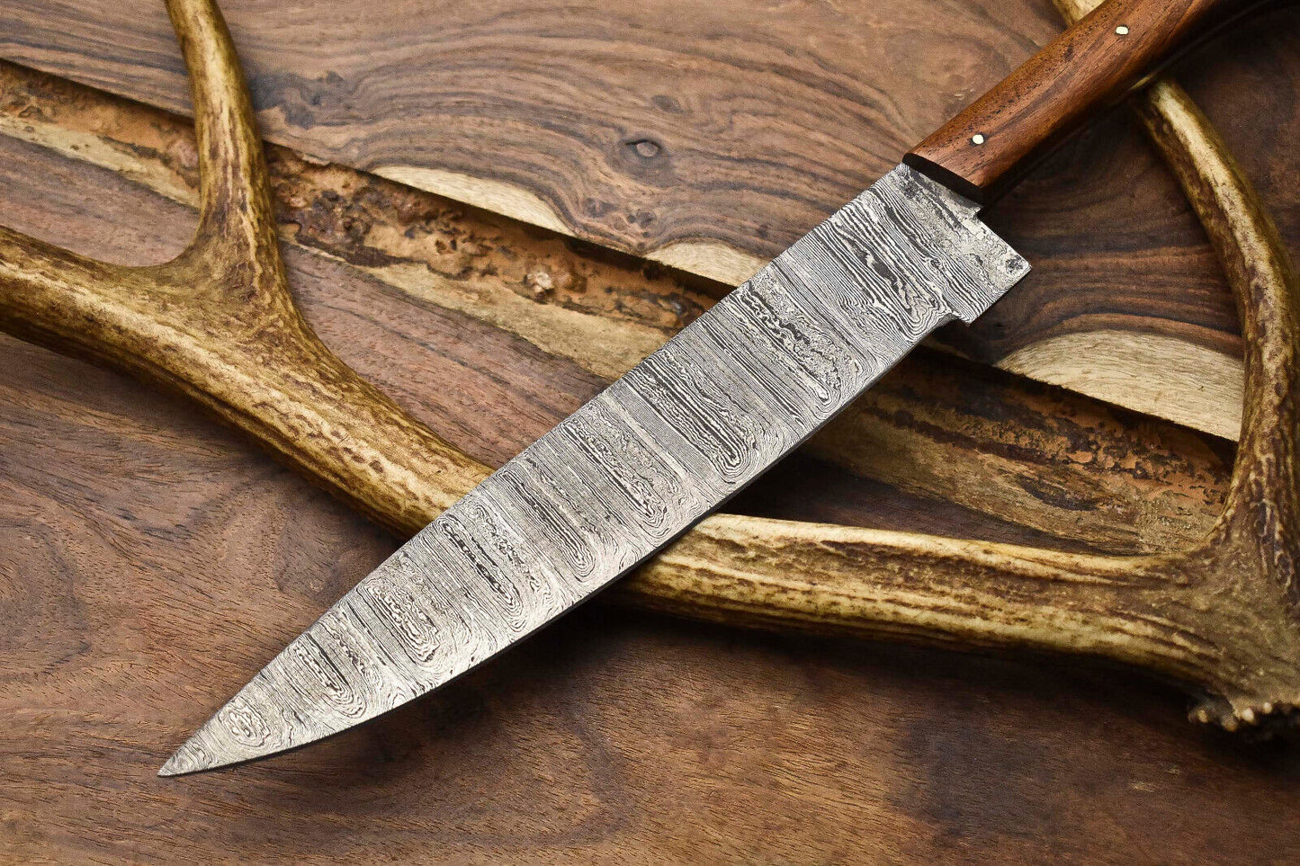 13.0" Custom Handmade Damascus Steel Kitchen Chef Knife | Full Tang