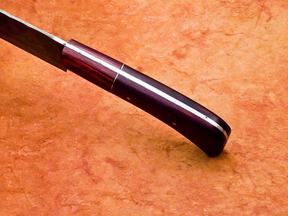 12" Professional Handmade Damascus Steel Chef Kitchen Knife with Hard Wood Handle