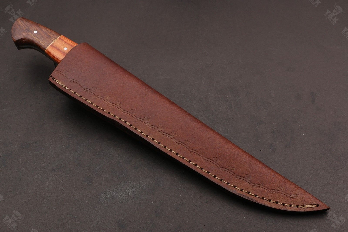 13.5" Custom Handmade Damascus Fillet Knife Fire Damascus Steel Fillet Knife best Fillet Knife